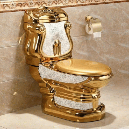 Golden Toilet GIF