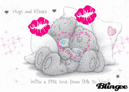 Tatty Teddy Hugs Kisses Lips GIF - Tatty Teddy Hugs Kisses Lips GIFs