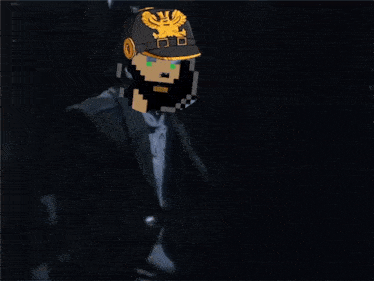a man wearing a hat that says you are a bitch on it