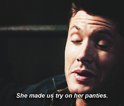Panty Time GIF - Try On Her Panties Supernatural Dean Winchester GIFs