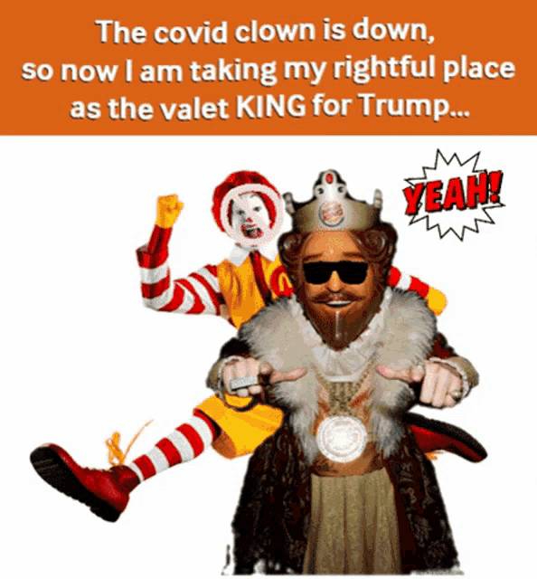 a cartoon of mcdonald 's and burger king with a caption that says yeah