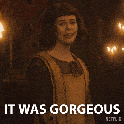 a picture of a woman with a caption that says it was gorgeous netflix