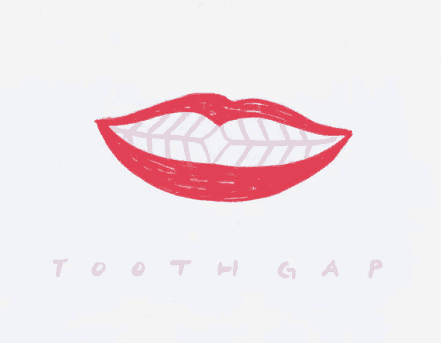a drawing of a mouth with a tooth gap