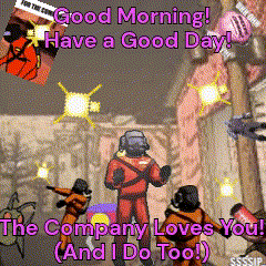 a cartoon says good morning have a good day and i do too