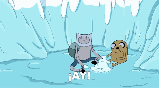 a cartoon scene with the words por que no tratas de ser amable below it