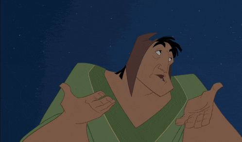 a man in a green shirt is making a funny face