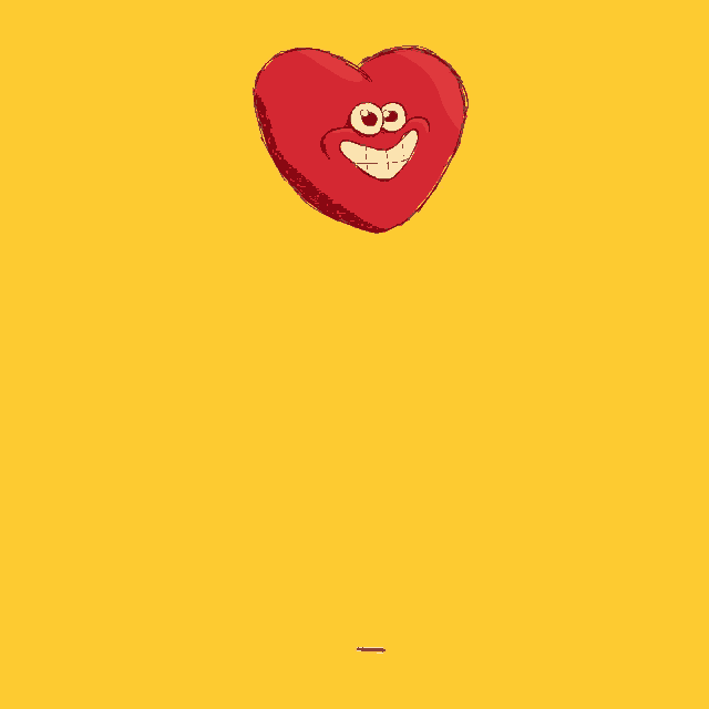 a cartoon drawing of a hot dog with a face on a yellow background