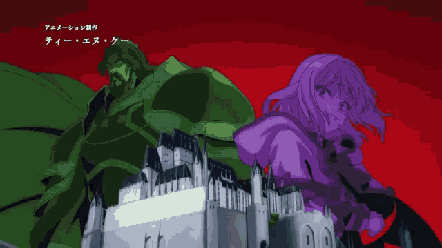 a green robot and a purple girl are standing next to each other