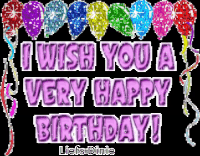 i wish you a very happy birthday written in purple