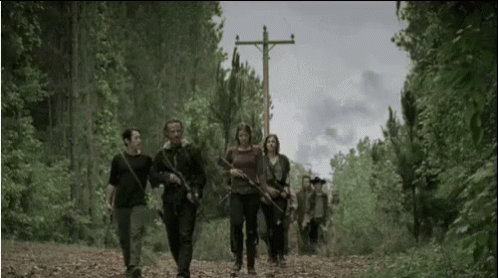 Marching - Walking Dead GIF - Walking Dead Group Marching GIFs