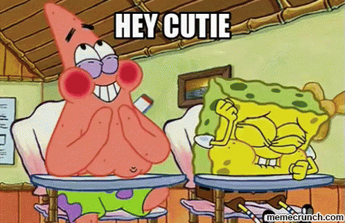 Hey Cutie GIF - Hey Cutie Sponge Bob Patrick GIFs