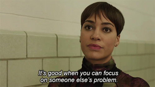 Its Good When You Can Focus On Someone Elses Problem Lucca Quinn GIF - Its Good When You Can Focus On Someone Elses Problem Lucca Quinn The Good Fight GIFs