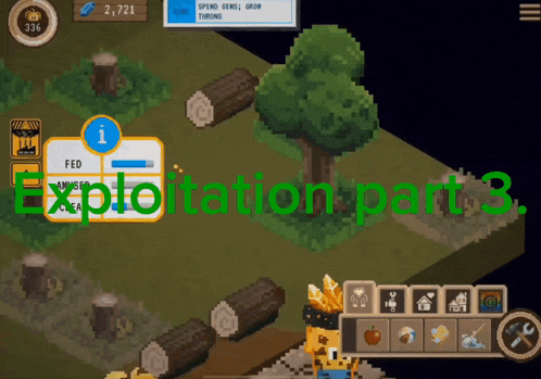 a screenshot of a video game with the words exploitation part 3