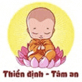 a baby monk is sitting on a lotus flower .