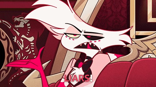 a cartoon character has the word liars written on the bottom