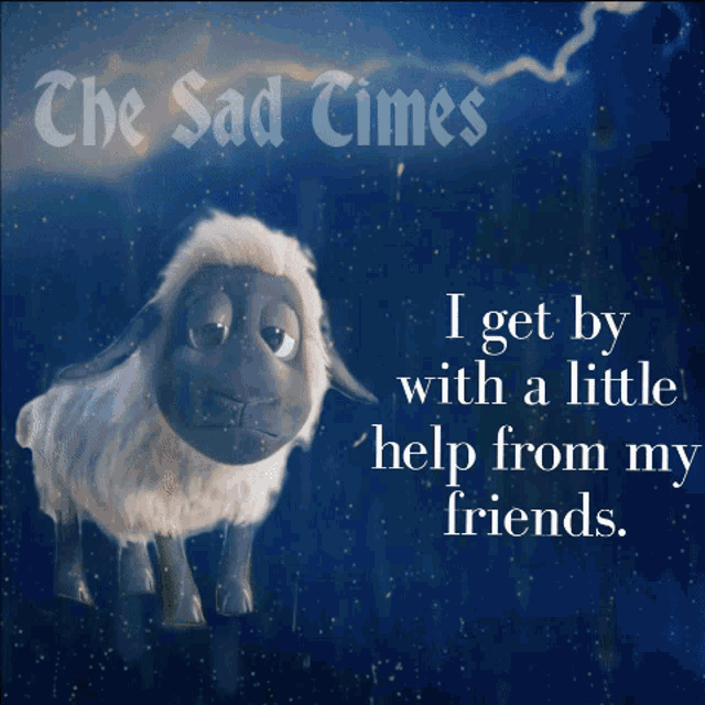The Sad Times Sheep GIF
