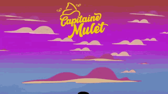 a cartoon of a man screaming in front of a sign that says capitaine mulet