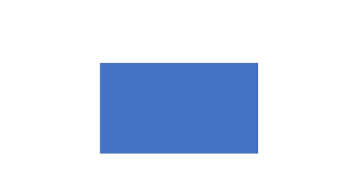 a blue square on a white background with a white border .