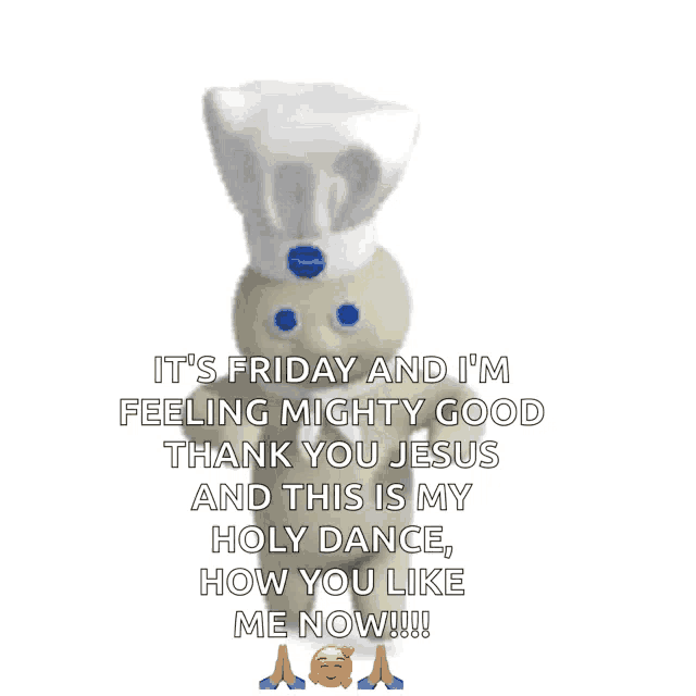 a picture of a pillsbury dough boy with a chef 's hat