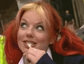 Geri Halliwell Ginger Spice GIF - Geri Halliwell Ginger Spice Bubble Gum GIFs