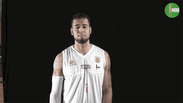 a basketball player wearing a jersey that says ' nba ' on it