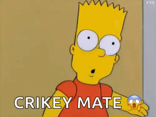 Crikey Mate Bart GIF - Crikey Mate Bart Ouch GIFs
