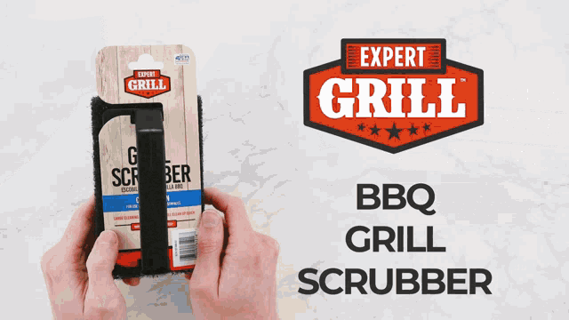 a person is holding a card that says expert grill