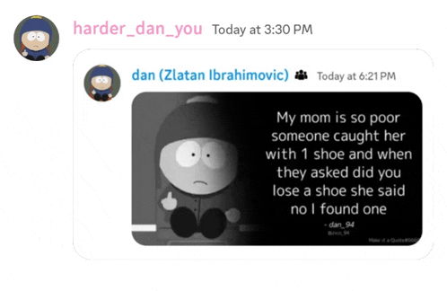 a screenshot of a conversation between harder dan you and dan zlatan ibrahimovic