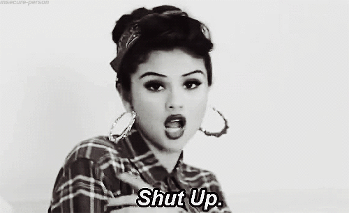 Selena. GIF - Selena Gomez Shut Up Hush GIFs
