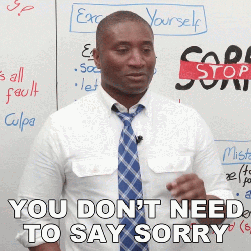 You Dont Need To Say Sorry James GIF - You Dont Need To Say Sorry James Engvid GIFs