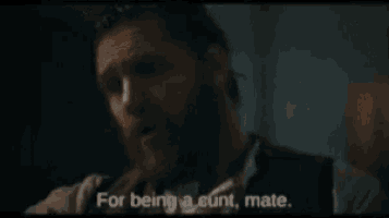 a man with a beard is talking about being a cunt mate