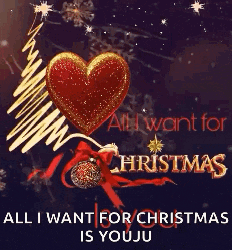 a christmas card that says all i want for christmas is you