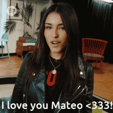 a woman says i love you mateo <333