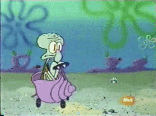 a spongebob squarepants scene with a nickelodeon logo in the background