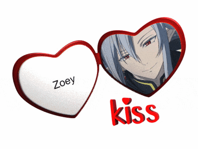 a heart shaped mirror with the name zoey written on it