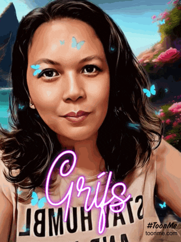 a picture of a woman with the words girls written on it