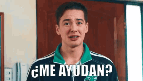 a young man says me ayudan in spanish