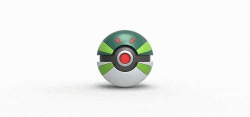a green and white ball with a green arrow on the top