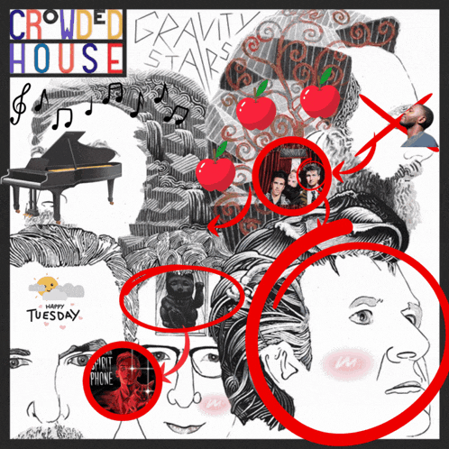 a poster that says crowded house on the top