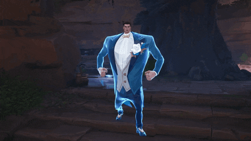 a group of men in tuxedos are walking in a row