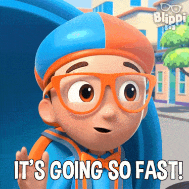Its Going So Fast Blippi GIF - Its Going So Fast Blippi Blippi Wonders Educational Cartoons For Kids GIFs