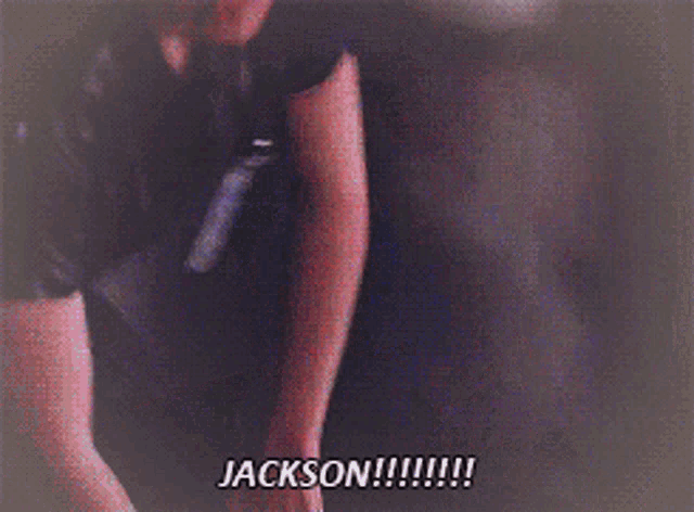 a blurry picture of a person screaming jackson