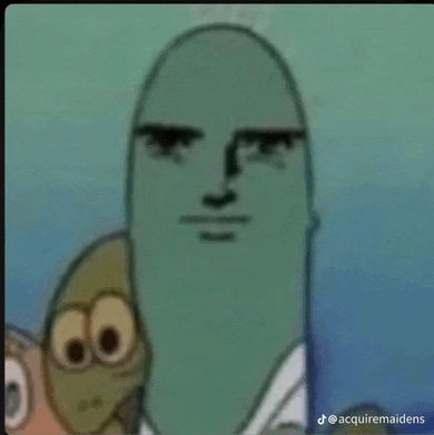 a cartoon character from spongebob squarepants making a funny face