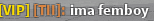 a blurred image of the word femboy in orange and white