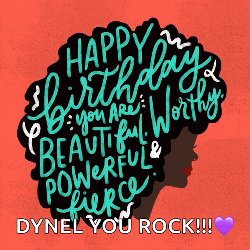 a birthday card for dynel you rock