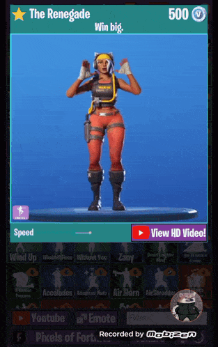 a screenshot of a video game with the renegade on it
