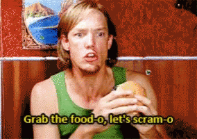 Matthew Lillard Grab The Food GIF - Matthew Lillard Grab The Food Lets Scram GIFs