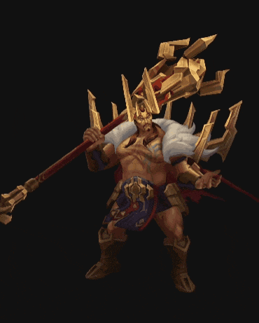 a pixel art drawing of a warrior with a spear
