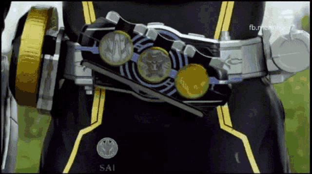a close up of a belt with coins on it