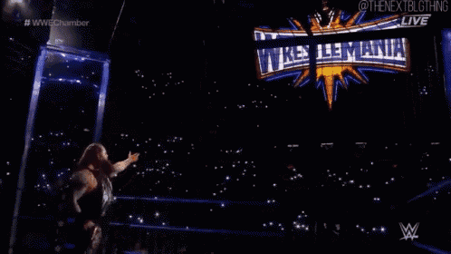 a man with a beard is holding a wrestling belt in his hands .